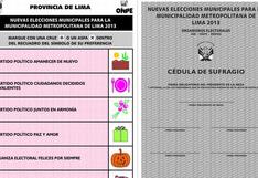 ONPE presentó cédulas de sufragio para nuevas elecciones municipales