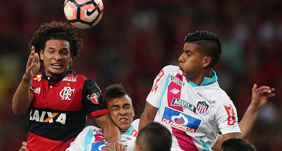 Flamengo venció por 2-1 a Junior y parte con ventaja para afrontar el partido de vuelta la próxima semana en Barranquilla. (Foto: EFE)
