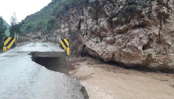 De los tres puentes que han colapsado este jueves por la crecida de ríos y deslizamientos, dos se ubican en La Libertad y uno en Áncash. (Foto: cortesía)