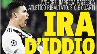 Cristiano Ronaldo: la prensa italiana se rinde a Cristiano Ronaldo, "la ira de dios"