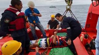 Marina de Guerra rescata a hombre con fractura expuesta que estaba en barco panameño