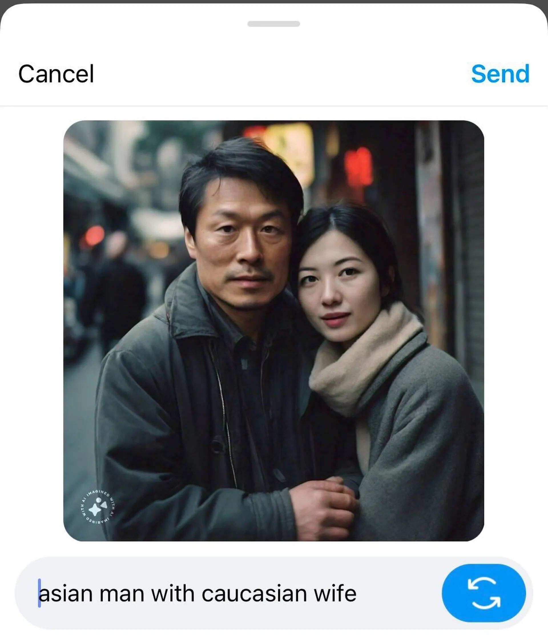 "Un hombre asiático con su esposa blanca" fue la indicación. (Foto: Mia Sato/The Verge)