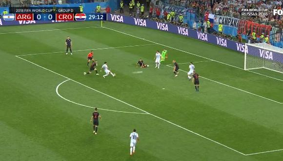 Enzo Pérez estuvo cerca de abrir el marcador del Argentina vs. Croacia. (Foto: captura de FOX)