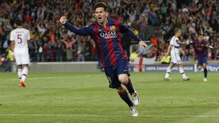 Lionel Messi y las imágenes de la goleada del Barcelona