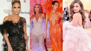 Resumen 2019: Las celebridades que cayeron rendidas a los vestidos con plumas este año | FOTOS