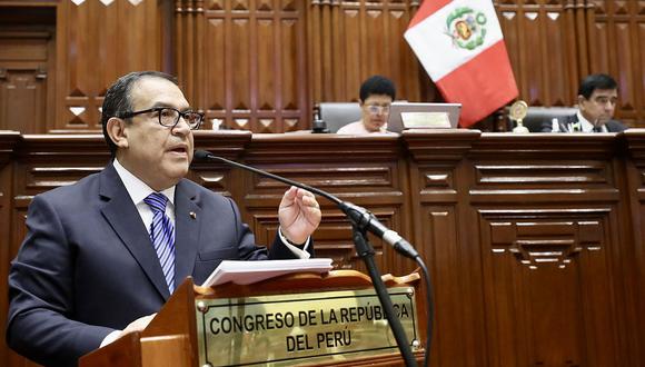 Alberto Otárola solicitó el voto de confianza ante el pleno del Congreso. (Foto: Congreso)