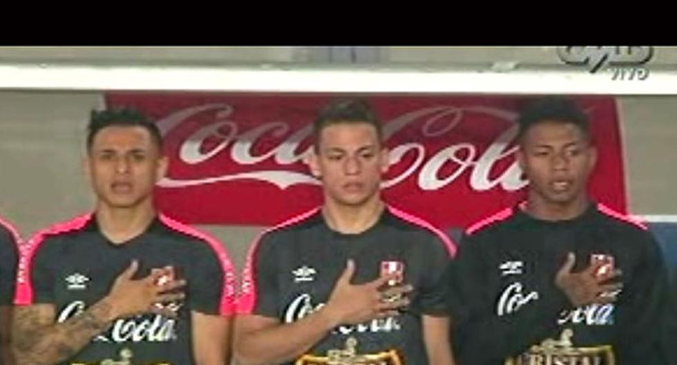 Perú vs Trinidad y Tobago: así se entonó el himno nacional. (Foto: Captura)