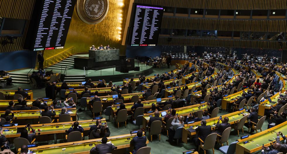 Asamblea General de la ONU condena la acción militar de Rusia en Ucrania. (EFE/EPA/JUSTIN LANE)