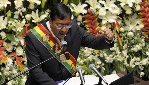 El izquierdista Luis Arce, delfín del expresidente Evo Morales, cumplió este lunes un año a la cabeza de Bolivia. (Foto: Jorge Bernal / AFP)