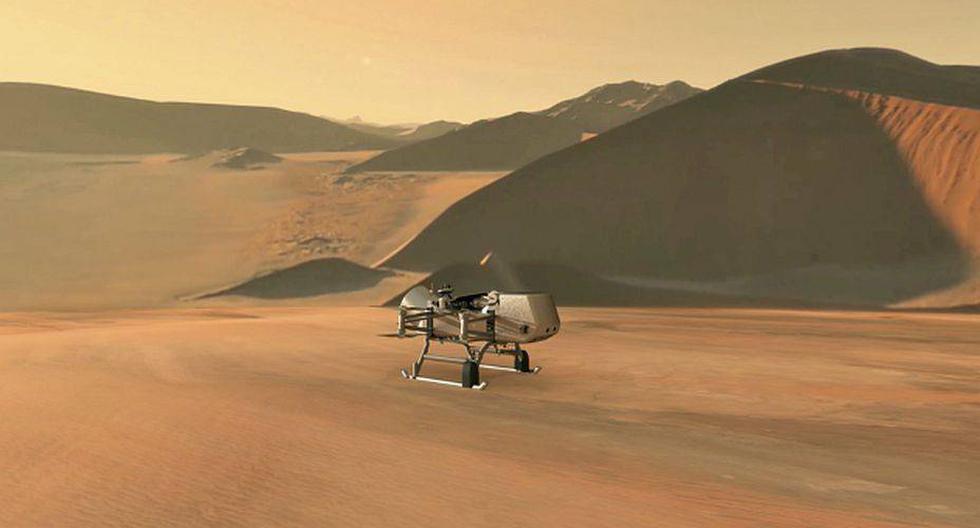 Será la primera vez que la NASA volará este tipo de un vehículo de múltiples rotores en otro planeta. (Foto: NASA/JHU-APL)