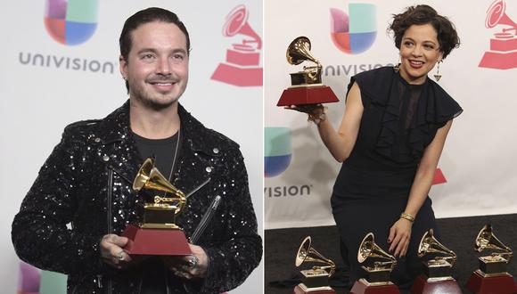 J Balvin y Natalia Lafourcade, entre los músicos que serán parte de los Latin Grammy 2018. (Foto: Agencias)