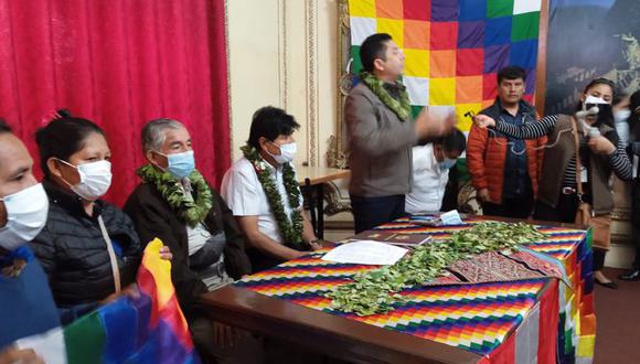 Encuentro entre el expresidente de Bolivia Evo Morales y el congresista de Perú Libre, Guillermo Bermejo | Foto: @GuilleBermejo01