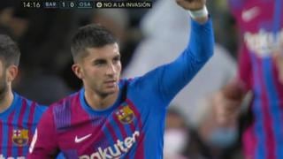 Ferran Torres marcó el primer gol del Barcelona vs. Osasuna desde los doce pasos | VIDEO