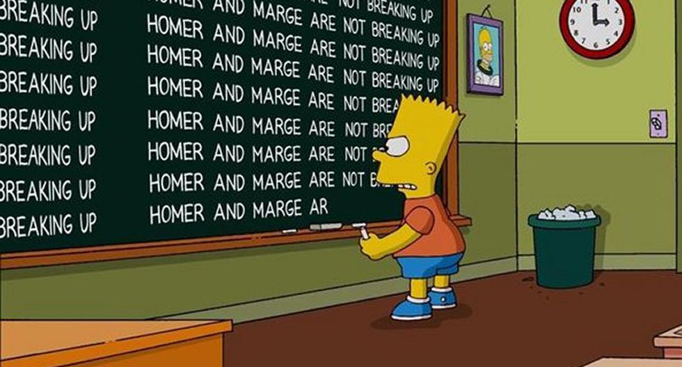 La producción de Los Simpson desmiente divorcio de Homero y Marge (Foto: Twitter / ‏@TheSimpsons)