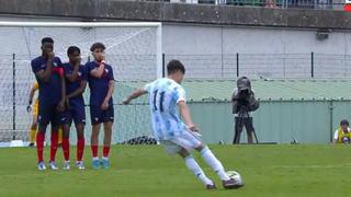 Directo al ángulo: Alejandro Garnacho y su golazo de honor para Argentina ante Francia