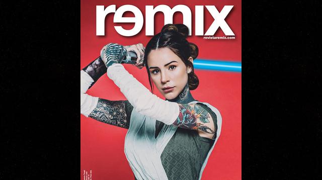 Candelaria Tinelli posa como Rey de "Star Wars"
