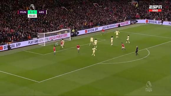 Gol de Cristiano Ronaldo para el 2-1 de Manchester United vs. Arsenal | Video: ESPN.