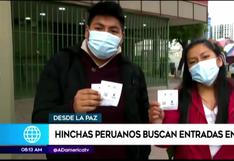 Hinchas de la ‘Blanquirroja’ buscan entradas para ingresar al Estadio Hernando Siles de La Paz