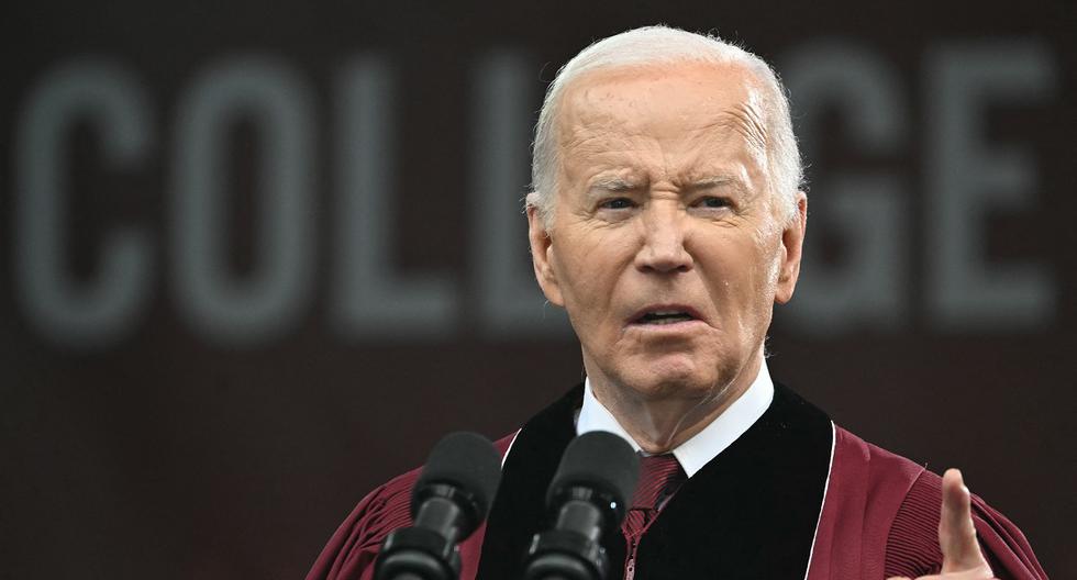 Biden says he is working for “lasting peace” in the Middle East, with a Palestinian state