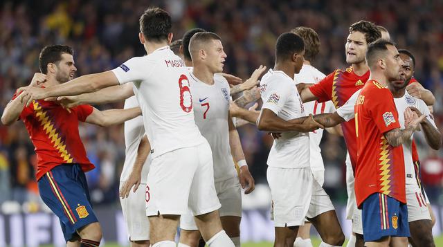 España cayó 3-2 ante Inglaterra en el Benito Villamarín por la UEFA Nations League. (Foto: AFP)