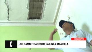 Denuncian que casas quedaron dañadas por obras de Línea Amarilla