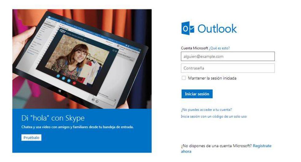 Outlook, el sucesor de Hotmail. (Foto: Outlook.com)
