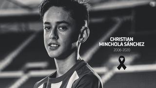 Atlético de Madrid anunció fallecimiento del futbolista Christian Minchola, de padre peruano, a los 14 años