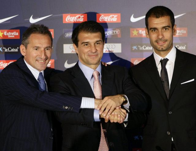 En mayo del 2008, la junta directiva del Barcelona designa a Pep Guardiola como nuevo entrenador blaugrana. (Foto: REUTERS)