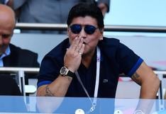 Argentina vs Francia: Maradona reapareció en el estadio para alentar a la Albiceleste