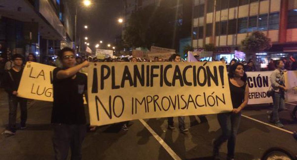 By-pass 28 de Julio: Estudiantes protestan en su contra. (Foto: Twitter)
