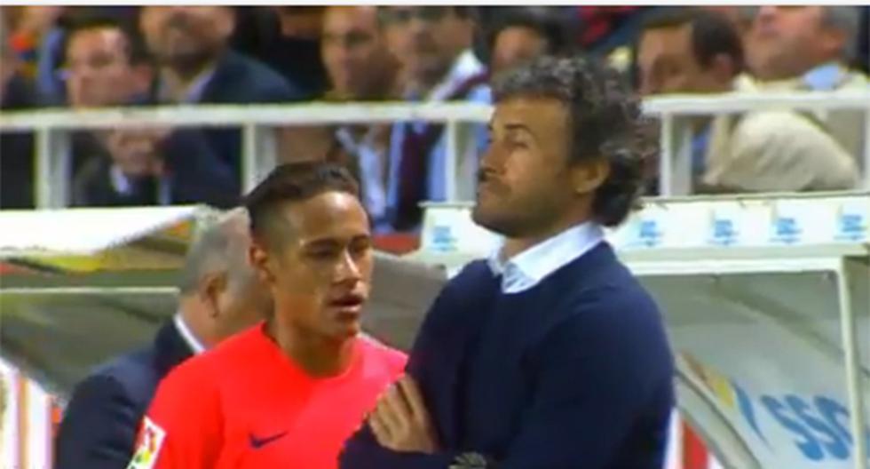 Neymar y su choque con Luis Enrique (Foto: Captura)