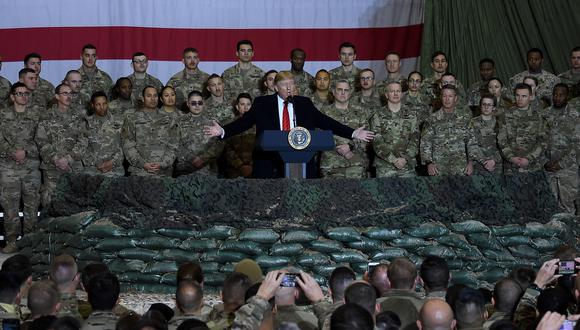 Donald Trump llegó a Afganistán el pasado 28 de noviembre. (Photo by Olivier Douliery / AFP).