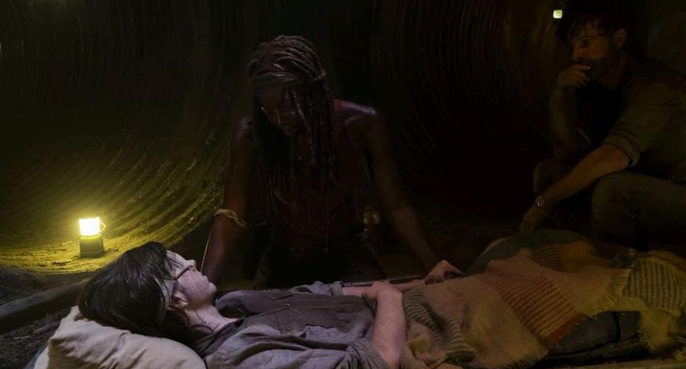 Rick y Michonne se quedaron con Carl hasta el último momento (Foto: The Walking Dead / AMC)
