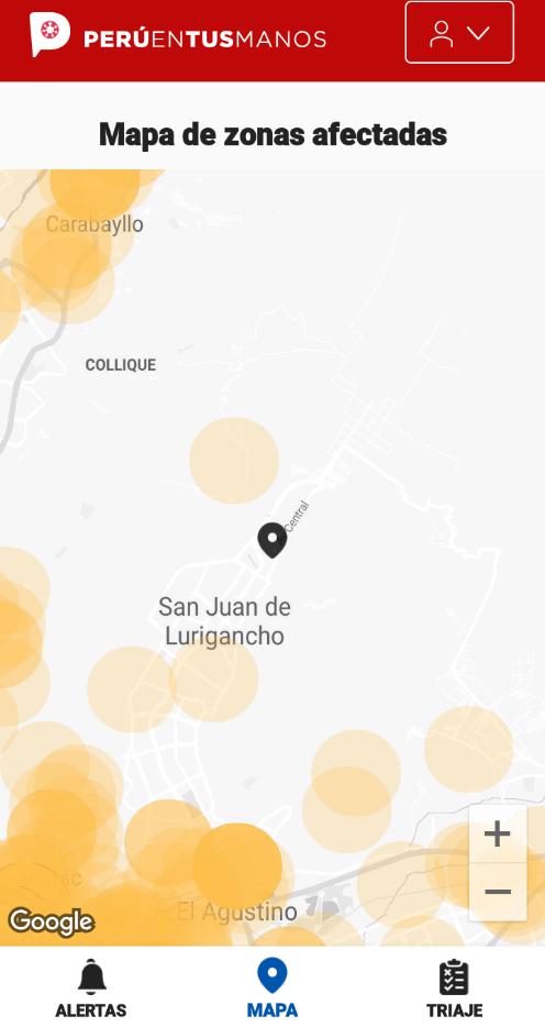 Los puntos naranjas muestras las zonas de peligro. (Captura)