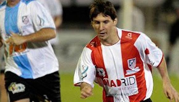 Messi arrancó para el equipo "Amigos de Maxi" y marcó para los "Amigos de Zanetti". (Foto: Difusión)