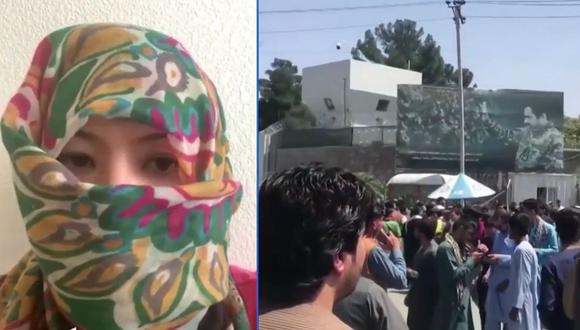 El relato de una mujer de Afganistán sobre lo que vive su país en estos momentos. (Captura de video/Telemundo).