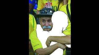 El viejito que sufre por Brasil ahora es víctima de memes