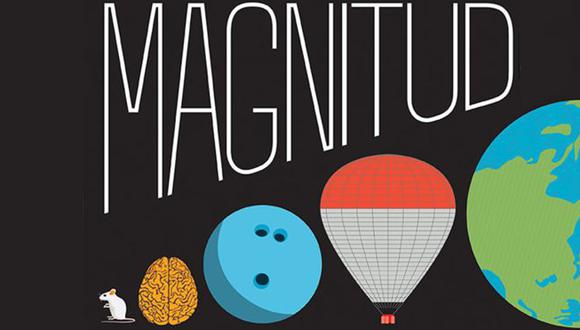 Detalle de la portada del libro Magnitud: la escala del Universo, de Kimberly Arcand y Megan Watzke, con ilustraciones de Katie Peek