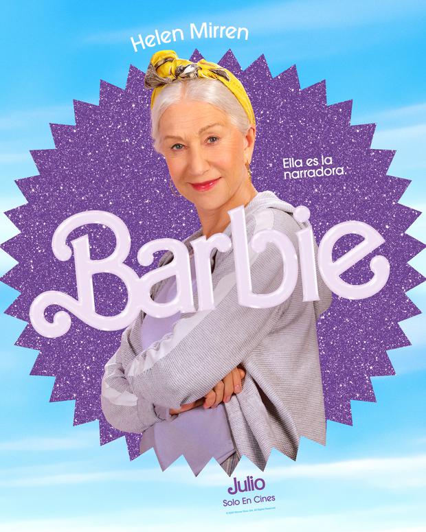 Helen Mirren como la narradora en la película "Barbie" (Foto: Warner Bros.)