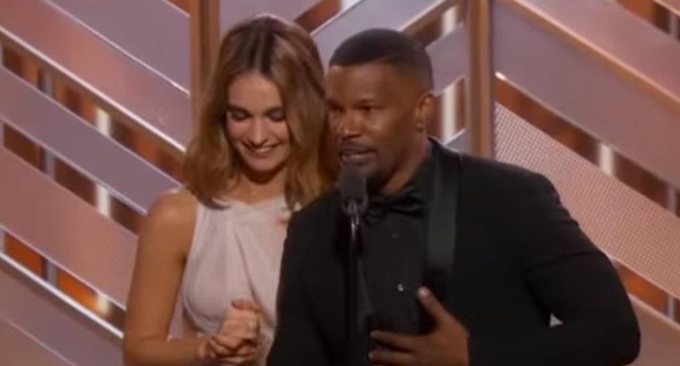 Jamie Foxx parodió el error del Miss Universo durante los Globos de Oro. (Foto: Captura YouTube)