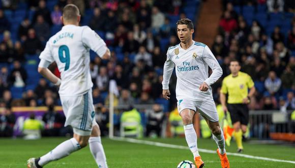 Cristiano Ronaldo marcó un golazo para el Real Madrid ante el Getafe para aumentar el marcador en el Bernabéu. (AFP)