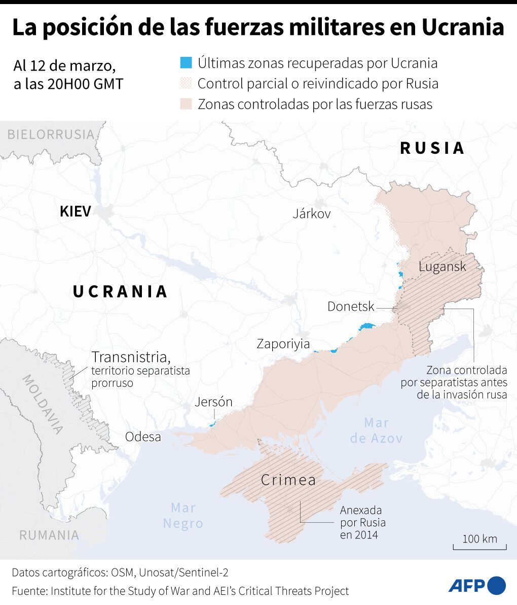 The war in Ukraine on March 12, 2024. (AFP).