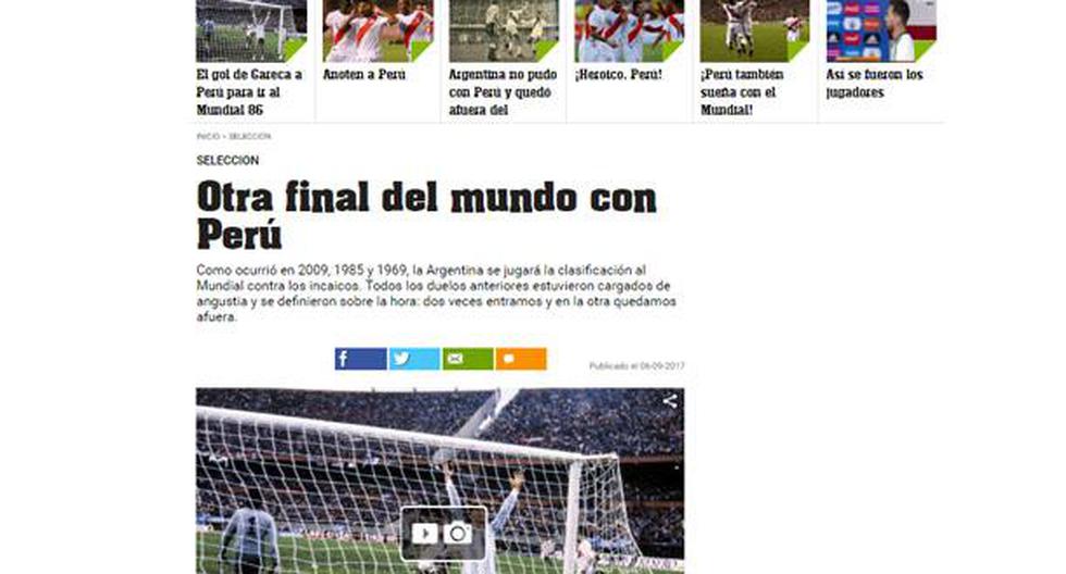 Perú y Argentina se jugarán la vida en la fecha 17 de las Eliminatorias. Prácticamente una final. (Foot: Captura)