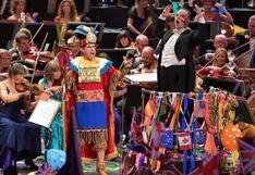 Juan Diego Flórez sorprendió al cantar vestido del Inca Manco Cápac