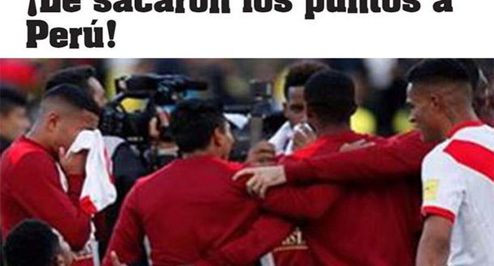 Este fue el titular de Olé sobre el Perú vs Argentina que generó polémica. (Foto: captura - Facebook)