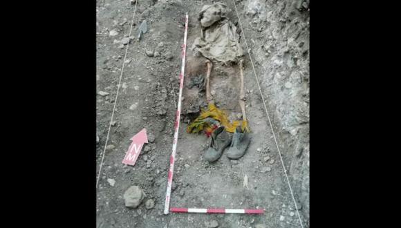 Los restos óseos encontrados pertenecen a una persona de sexo masculino. (Foto: Cortesía)