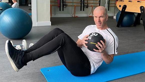 El duro entrenamiento de Zinedine Zidane en plena cuarentena. (Foto: Instagram)