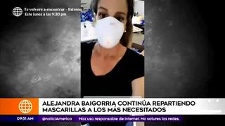 Coronavirus en Perú: Alejandra Baigorria sigue repartiendo mascarillas