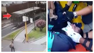 Lince: sereno que fue atropellado por bus del Corredor Azul continúa grave | VIDEO 