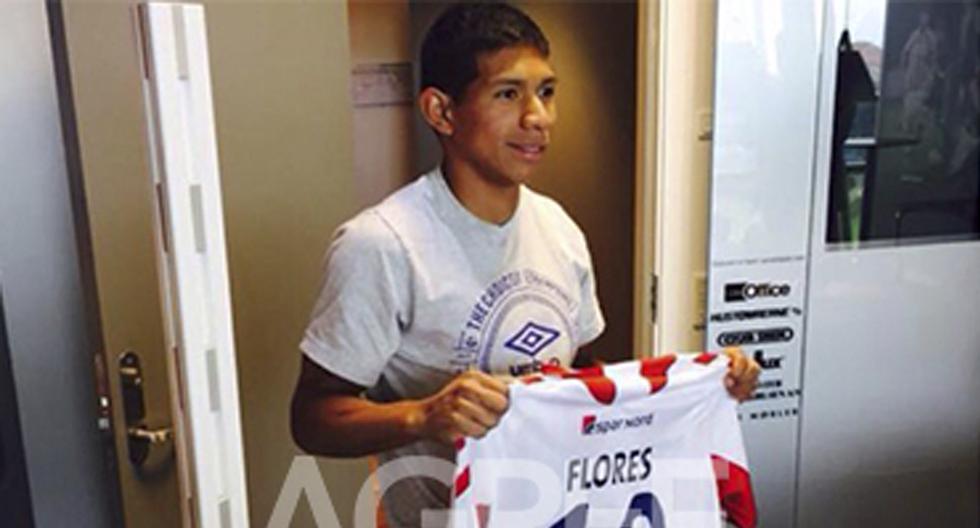 Edison Flores soltó sus primeras palabras como jugador del Aalborg BK. (Foto: AGREF)